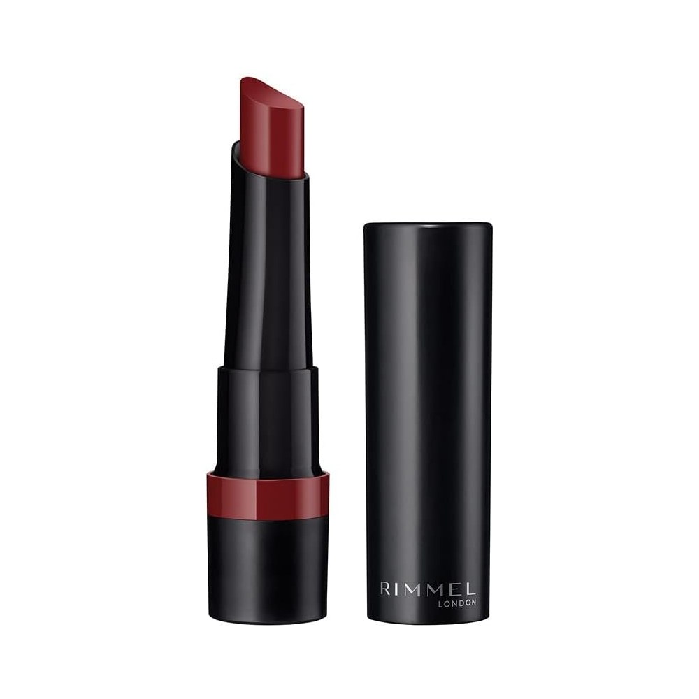 RIMMEL LONDON - Lasting Finish Matte Lipstick - All-Day Intense Lip Color with Exclusive Ruby and Diamond Complex - Natural Soft Matte Finish - Glides On Seamlessly - 530 Hollywood Red - 14oz
