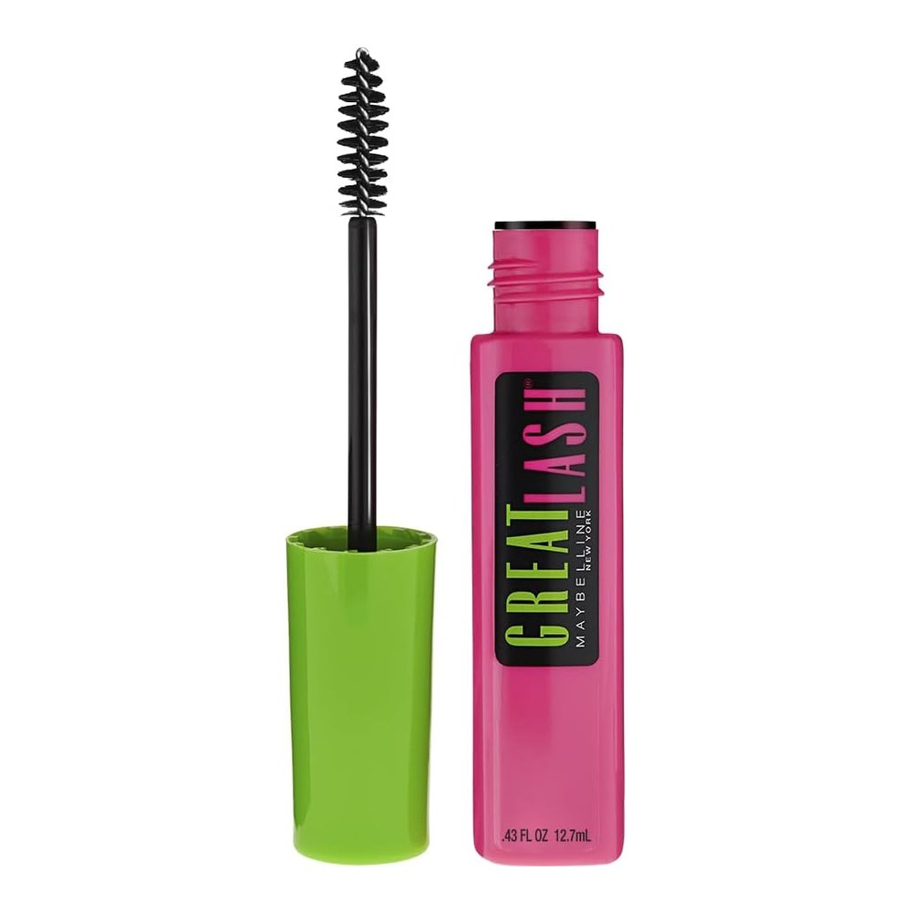 Maybelline Mascara Great Lash Lengthening & Thickening, Blackest Black | Maximum Coverage Formula, Lengthening & Thickening, Suitable For Sensitive Eyes, Clean and Separate Finish