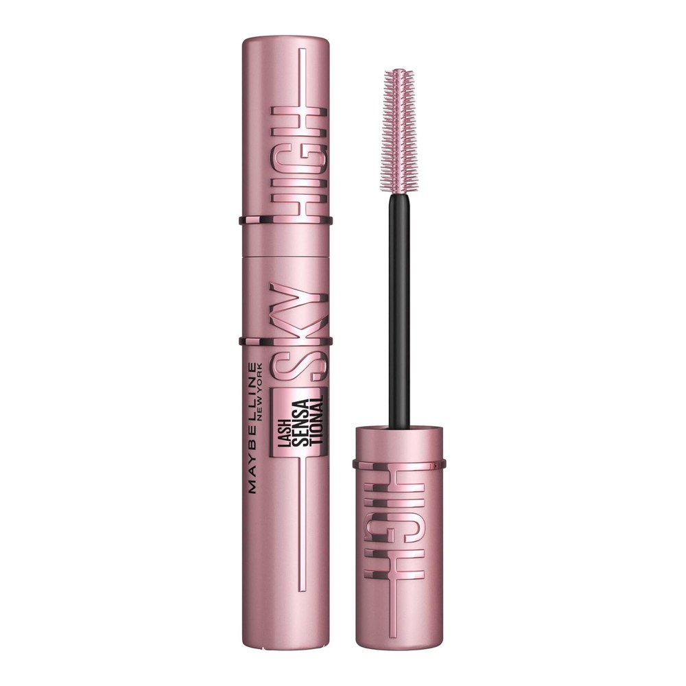 Maybelline Mascara, Lash Sensational Sky High Volumizing & Thickening, Eyelash Lengthening, Flake-Free Formula, Washable Mascara Infused with Bamboo Extract, Full Volume Mascara, Colour: Black