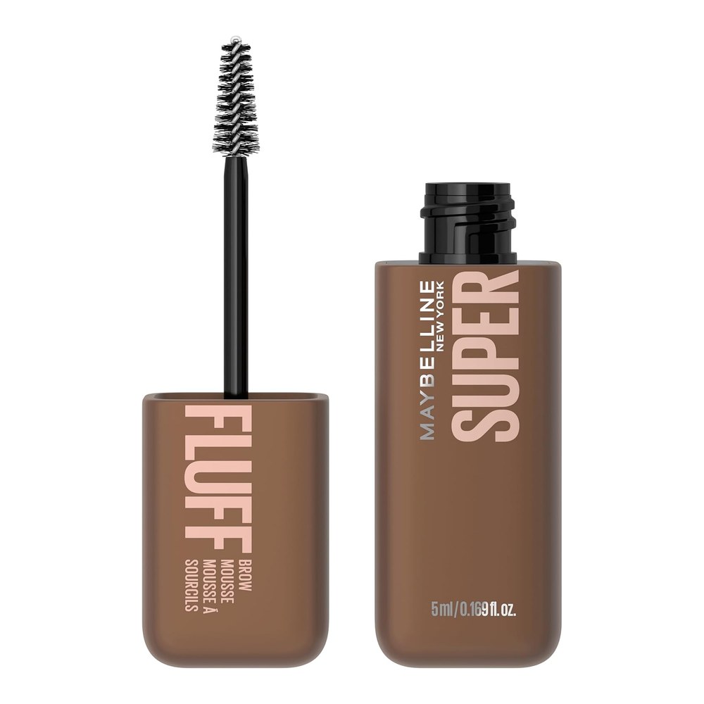 Maybelline New York Superfluff Brow Mousse, Soft, Full Brows, All Day Wear, Airy Volumising Mousse, Stiff Resistant, Flake Resistant, Soft Brown (Shade 255)