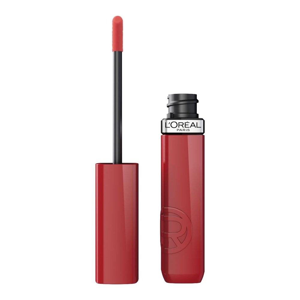 L'Oréal Paris Infallible Laque Resistance Liquid Lipstick 215 Drunk In Rose | 16H High-Impact Shine, Transfer-Resistant, Non-Drying Formula, Ultra-Pigmented Glossy Color, Liquid Lipstick