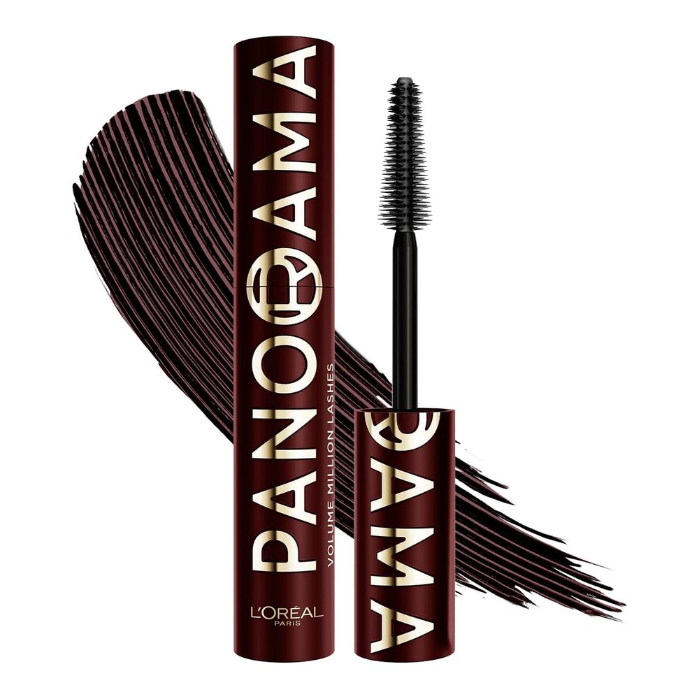 L'Oréal Paris Burgundy Mascara Volume Million Lashes Bordeaux Cashmere | Panorama Chromatic Mascara, Up To 1.4x Bigger-Looking Eyes, Up To 24 Hour Wear, Clump Resistant