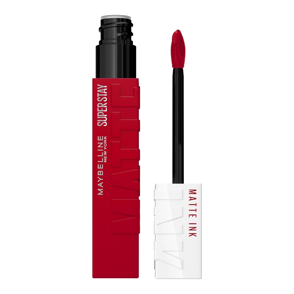 Maybelline SuperStay Matte Ink 16H Long Lasting Matte Liquid Lipstick with Precise Applicator, Non-Transfer and Intense Color, Comfortable Matte Finish, Pioneer Color 20 Classic Red, 5ml