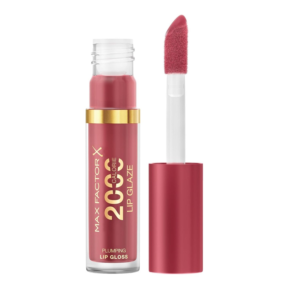 Max Factor 2000 Calorie Lip Glaze Berry Sorbet, Full Shine Lip Gloss, Nourishing with Hyaluronic Acid & Squalane, Instant Plump, Non-Sticky, Vanilla-Milk Scent, Fuller Looking Lips