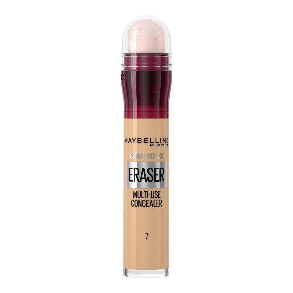 Maybelline Concealer Instant Anti Age Eraser Eye Full Coverage 07 Sand | Concealer For Dark Circles, Blemishes and Fine Lines, Full Coverage, Dermatologist Tested, Sensitive Skin