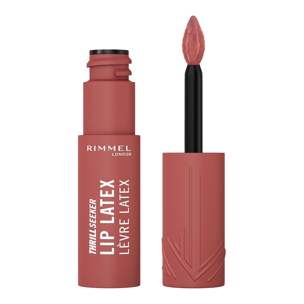 Rimmel Thrill Seeker Lip Latex, 150 Magnetic, Ultra-Smooth Finish, Lasts All Day, Transfer-Proof, Infused with Aloe Vera, Hyaluronic Acid and Vitamin E, Diamond-Like Shape Applicator, Vegan