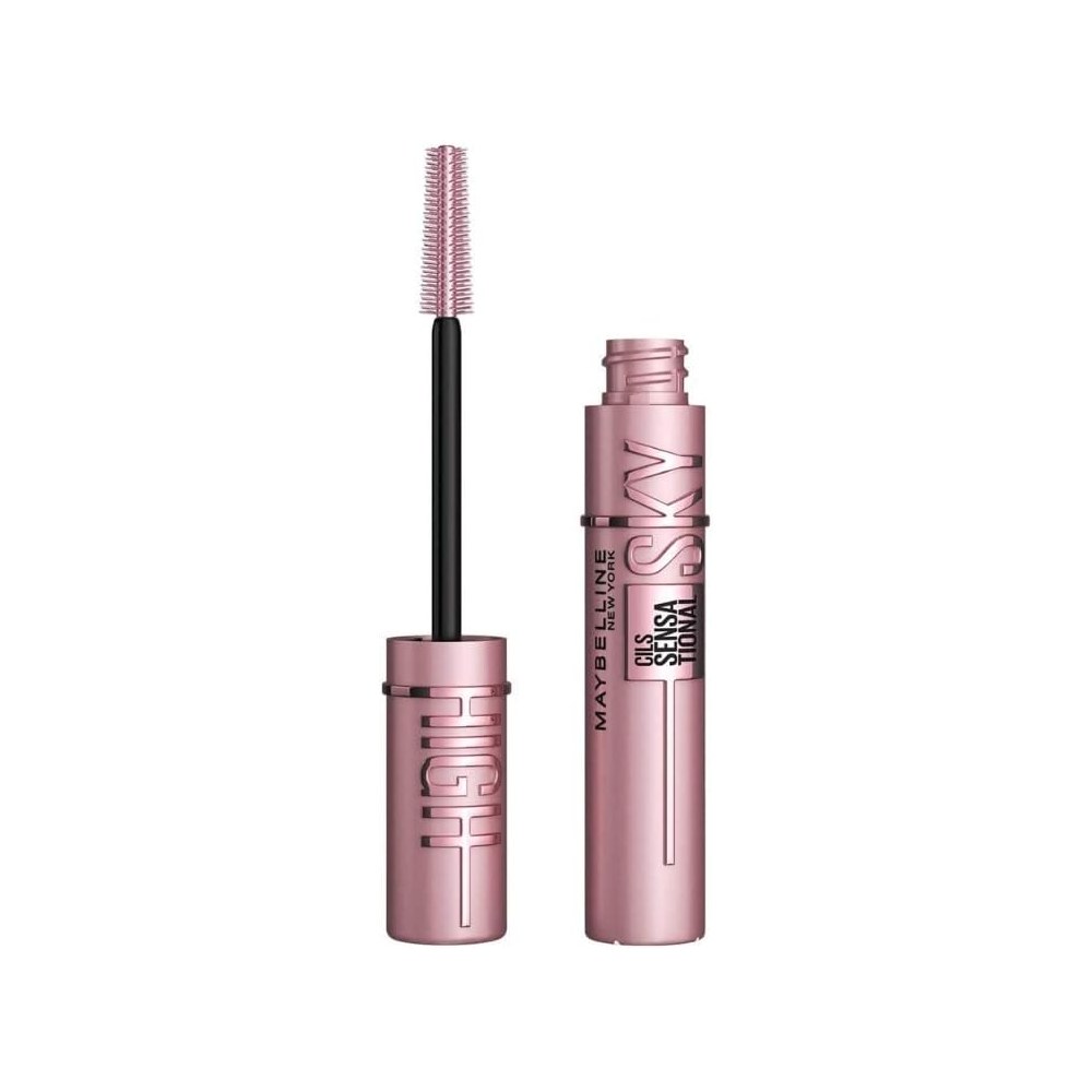 Maybelline New York Lash Sensational Sky High Mascara, Volumising & Lengthening Mascara, Washable Flake-Free Formula Infused with Bamboo Extract & Fibres, 7 ml, Shade: 01, Black