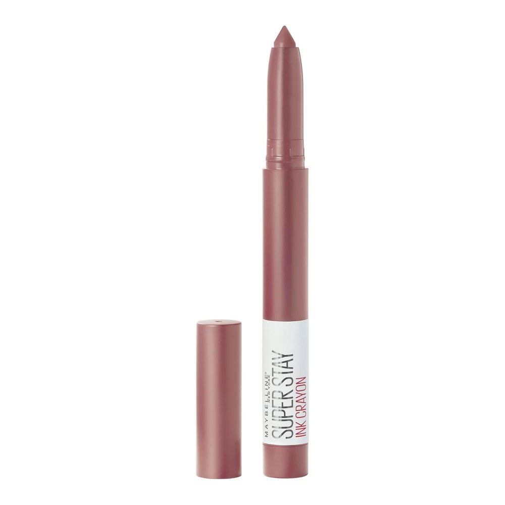 Maybelline Lipstick, 8 Hour Intense Matte, Superstay Matte Ink Crayon Longlasting Nude Lipstick With Precision Applicator, Easy to Use Crayon, Shade: 15 Lead The Way
