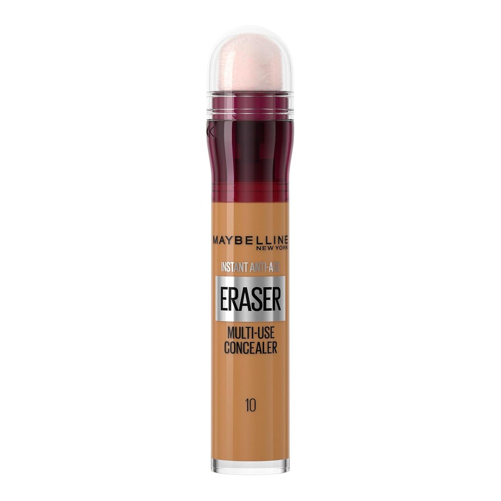 Maybelline Concealer Instant Anti Age Eraser Eye Full Coverage 10 Caramel | Concealer For Dark Circles, Blemishes and Fine Lines, Full Coverage, Dermatologist Tested, Sensitive Skin