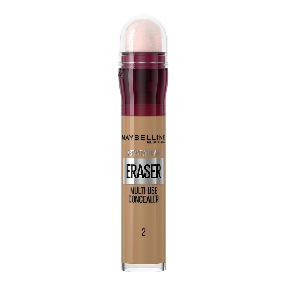 Maybelline Concealer Instant Anti Age Eraser Eye Full Coverage 02 Nude | Concealer For Dark Circles, Blemishes and Fine Lines, Full Coverage, Dermatologist Tested, Sensitive Skin