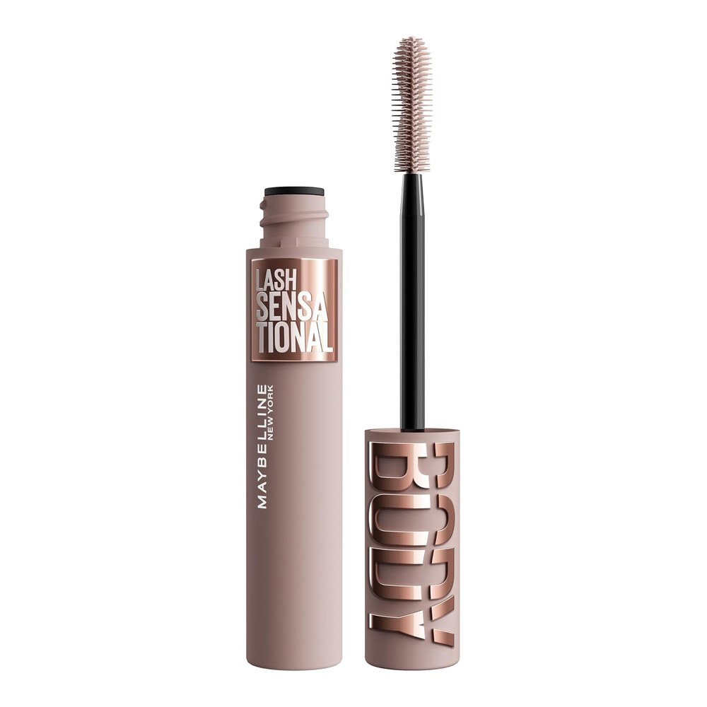 Maybelline Lash Sensational Body Mascara, volumizing, Up To 24H Lift, Black | volumizing, Up To 24H Lift, Smudge-Resistant, Flake-Resistant, Clump-Resistant, Suitable For Sensitive Eyes