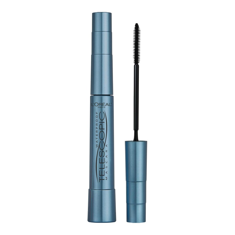 L'Oréal Paris Mascara Telescopic Original Waterproof Dramatic Black | Achieve Dramatic Lash Length, Smudge-Proof, Long-Wearing Formula, For All-Day Wear, Original Black