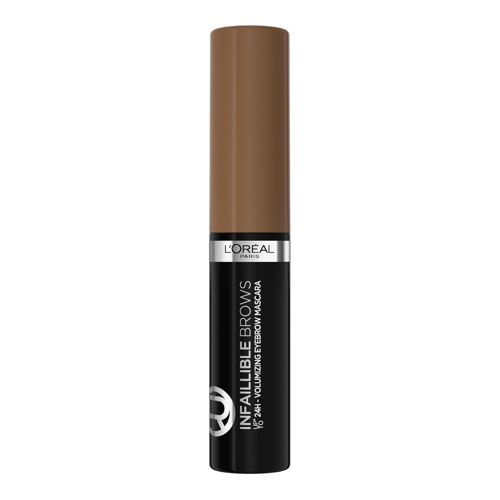 L'Oréal Paris Volumising Infallible Brow Mascara 5.0 Light Brunette | Fuller Looking Eyebrows, Up To 24 Hours Wear, Water Resistant, Gel Formula, for Brow Definition