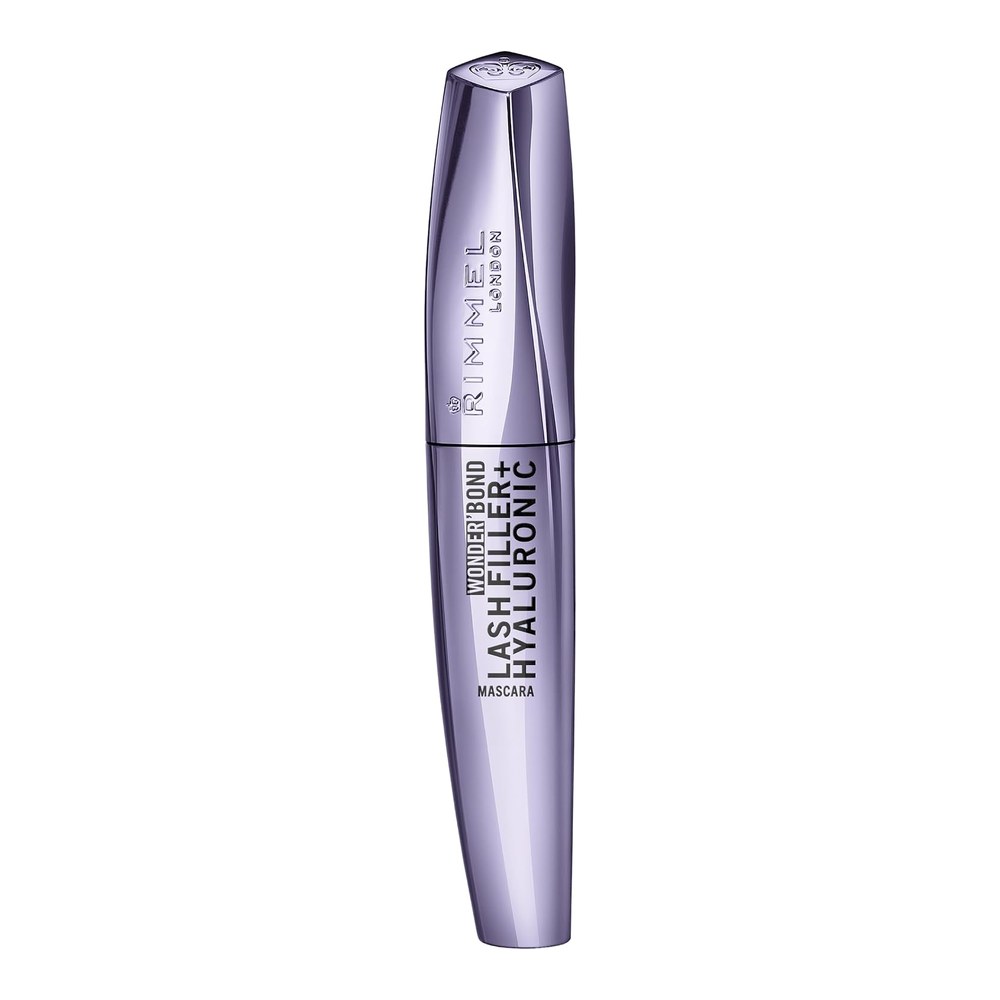 Rimmel Wonder'Bond Lash Filler+Hyaluronic Mascara Serum 001 Black Mascara | Vegan mascara with hyaluronic acid and biotin complex for up to 400% more volume with smudge-proof, flake-free wear